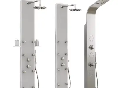 Hydromassage shower panels Ravak set 03 3D model