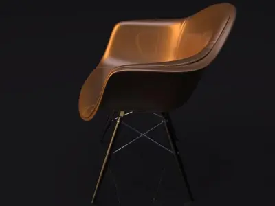 ChairBar teal chair Free 3D model