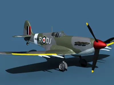 Supermarine Spitfire Mk5C V04 RAF 3D model