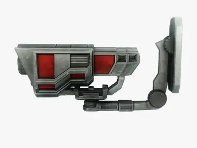 Security camera 03 sci-fi low poly Low-poly 3D model