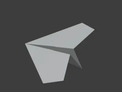 Paper Plane Low-poly 3D model