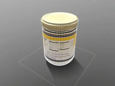 Fish Spread Pates - Sardines Jar Low-poly 3D model