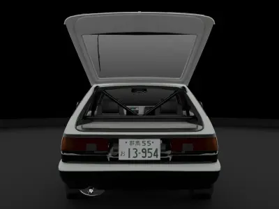 1986 Toyota Sprinter Trueno AE86 From Initial D Free 3D model