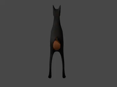 Doberman Dog 3D model