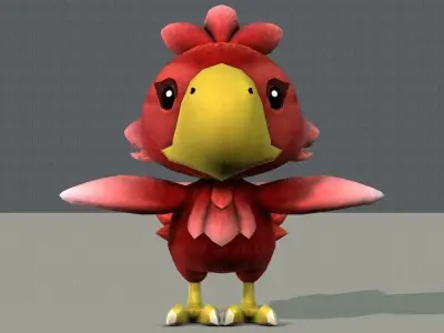 Chocobo Bird Low-poly 3D model