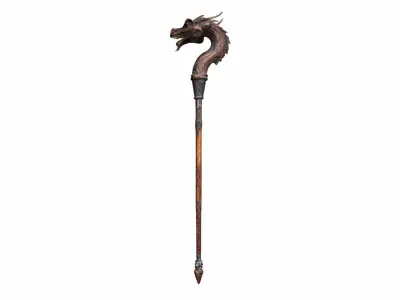 Walking Stick Isolated 3d Model Generated 3D model