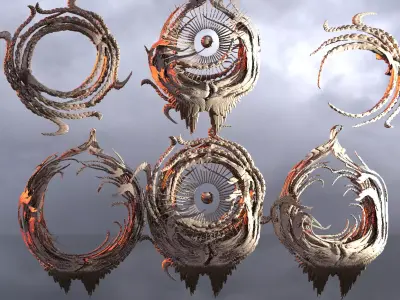 Cthulhu Art Ring sculpture full 3D model