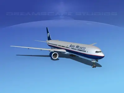 Boeing 777-300 MP Aero Mexico 3D model