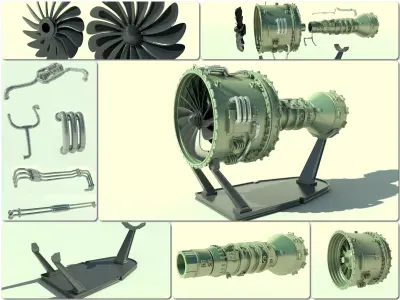 Jet engine for 3Dprint 3D print model