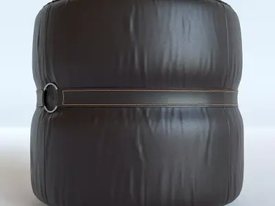 Leather Puff Free 3D model