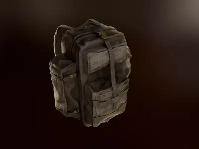 Tactical Backpack Low-poly 3D model