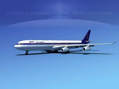 Airbus A340-600 Olympic 3D model