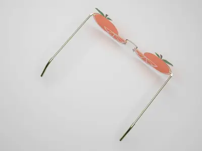Orange Sunglasses 3D model