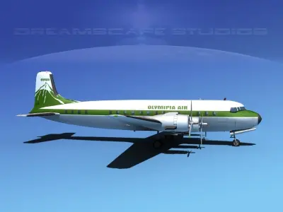 Douglas DC-7B Olympia Air 3D model