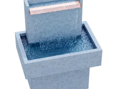 Campania Falling Water Fountain FT-286 3D model