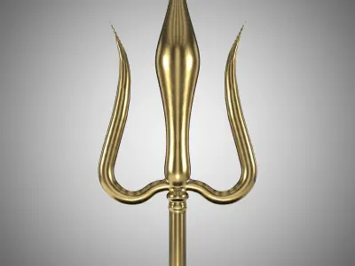Trident - Trishulam Low-poly 3D model