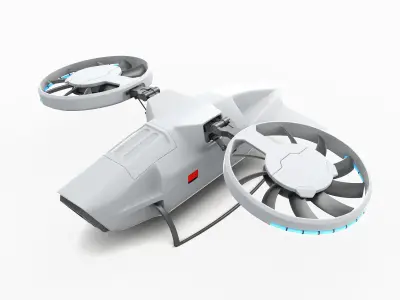 Cargo Quadrocopter  Dron Concept 03 3D model