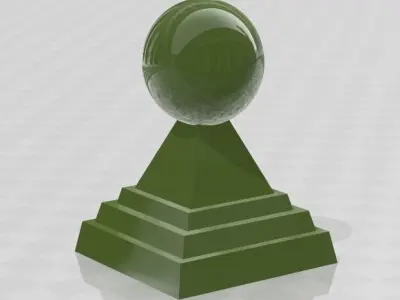 Stone ball finial 3D print model