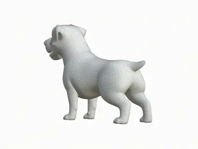 High-Quality Cartoon Appenzeller Dog 3D model