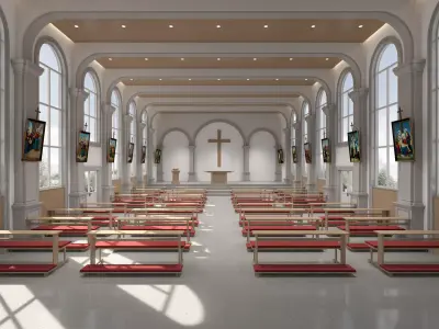 church Low-poly 3D model