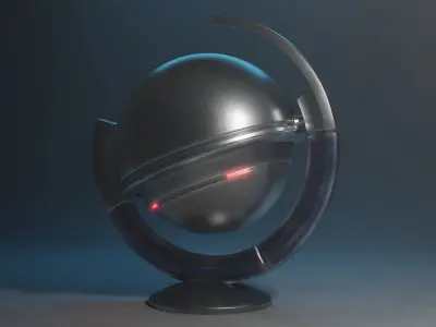 Sci-fi sphere modern art Free 3D model