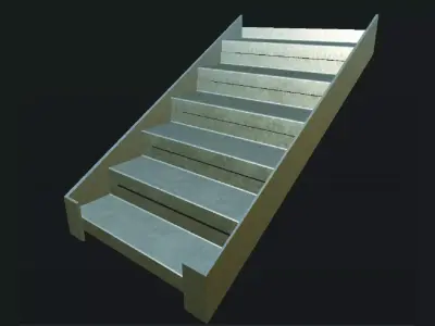Stairs metal staircase 3D model
