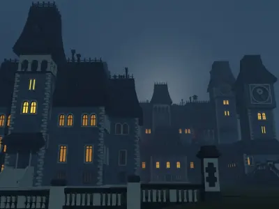 Wednesday Nevermore Academy 3D model