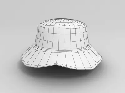 Fishing Hat Low-poly 3D model
