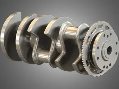 Crankshaft - 3D Model engine 3D model