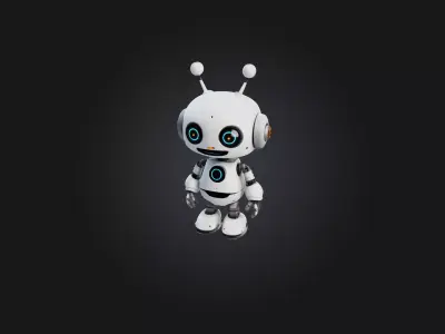 Cartoon Robot 3D model 3