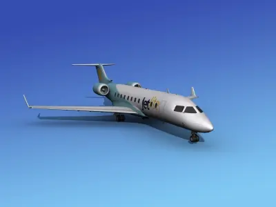 Canadair CRJ200 JetLite 3D model