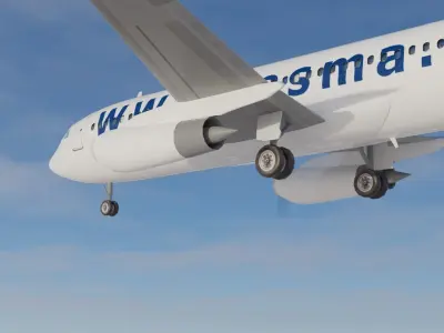 Dassault Mercure 200 Low-poly 3D model