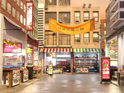 Seafood Market 3D model