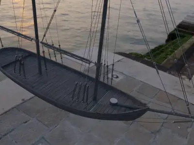 corvette ship Free 3D model