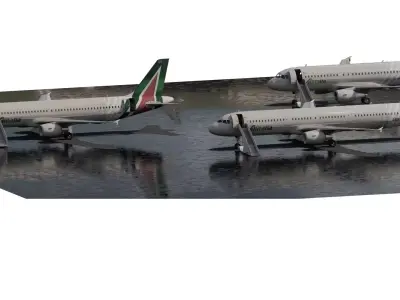 ALITALIA AIRBUS A319 A320 A321 3D model
