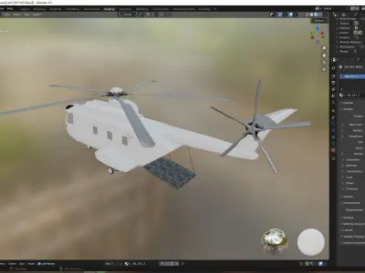 Sikorsky S-61 Low-poly 3D model