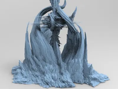 Spiral Mountain Ship Base 3D model