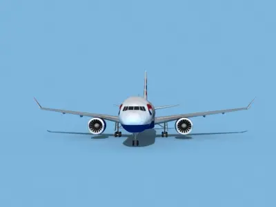 Boeing 767-400 British Airways 3D model