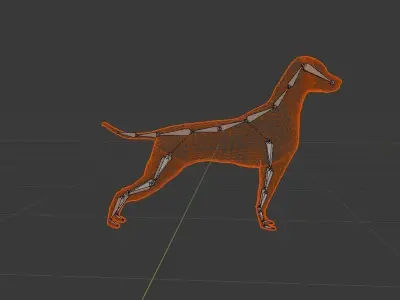 GAME-READY DOG dalmatian Low-poly 3D model