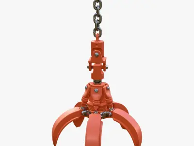 Hydraulic Grab Bucket Scrap M1 3D model