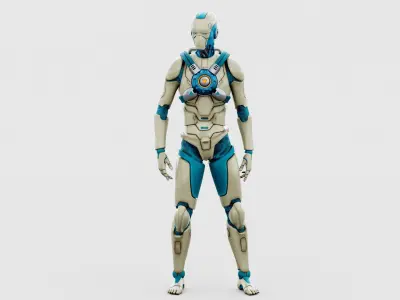 CYBORGTOPIA B-8  Rigged for Unreal Engine - Unity - MIXAMO 3D model