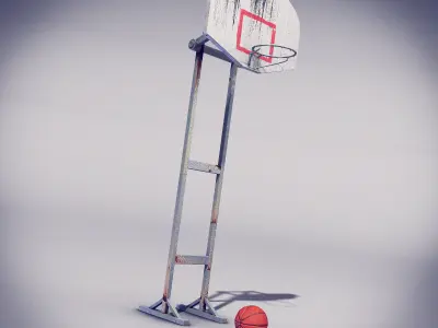 Basketball Post Free low-poly 3D model