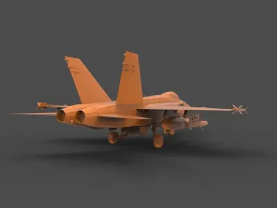F-18 Hornet 3D print model