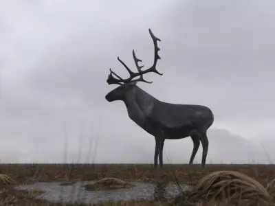 Low-poly rigged reindeer Free low-poly 3D model
