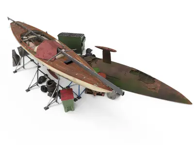 Abandone Yacht 02 3D model