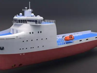 Platform Supply Vessel 3D model