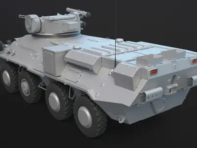 BTR-3 Ukranian APC High-Poly 3D model