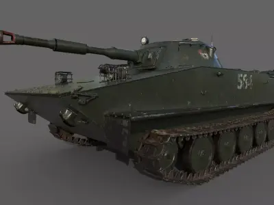 Soviet Tank PT-76 3D model