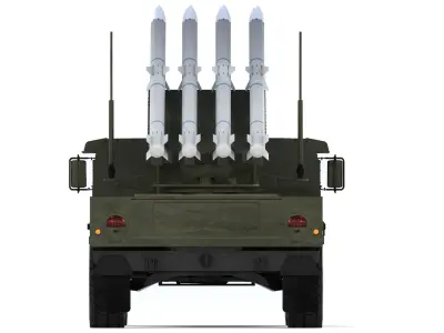 HMMWV M1097A2 CLAWS AMRAAM 2008 3D model