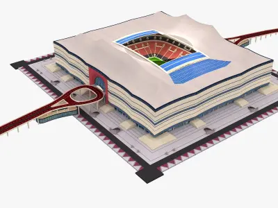 Al Bayt Stadium Qatar 3D model